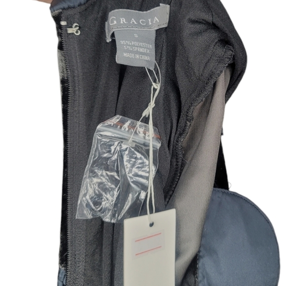 ✨️NWT✨️ GRACIA - Small Dressy Black Velvet Tunic - Picture 7 of 8